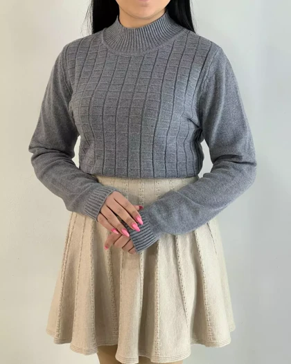 پلیور بافت یقه ایستاده 7 رنگ کد 5511