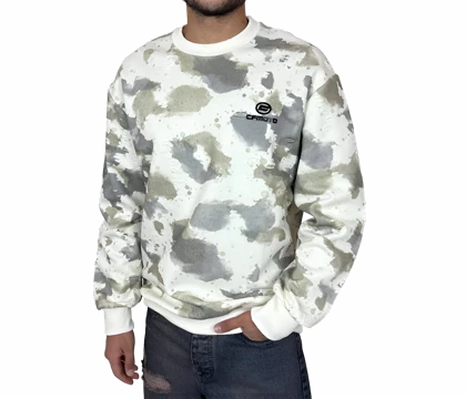 دورس مردانه سفید طرح چریکی پاره قواره باکسی