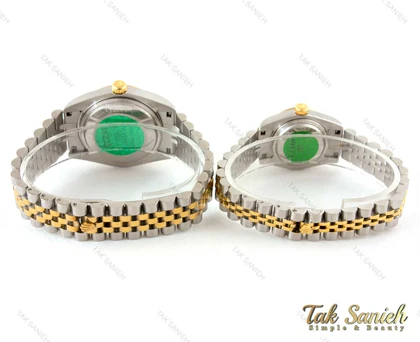 ساعت رولکس ست طلایی سیلور صفحه مشکی Rolex-3632-S