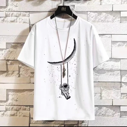 تیشرت لش طرح دار ماه