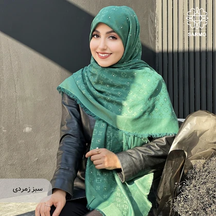 روسری نخ کشمیر آلیس نگین‌دار