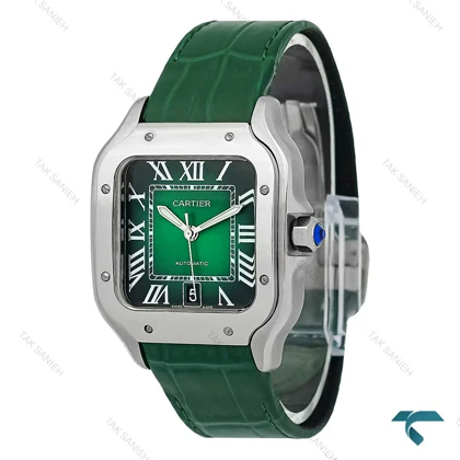 ساعت مچی کارتیه سانتوس 100 مردانه سبز Cartier-7822-G