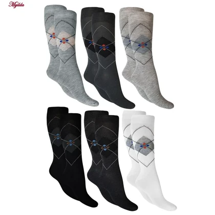 جوراب ساق بلند مردانه مدل پنبه‌ای اسکاچی ضیاکو کد 5185-266-1 بسته 6 عددی