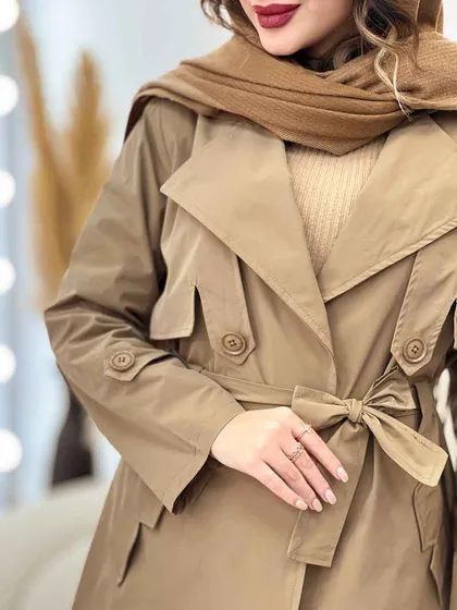 بارانی ژیله پاگن کمر دار