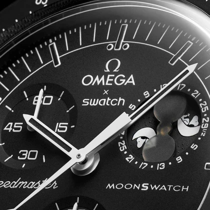 ساعت امگا سواچ ماموریت به ماه مشکی u-8916