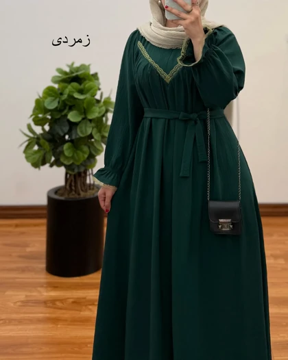 مانتو عبایی ابروبادی خنک مدل گلرخ