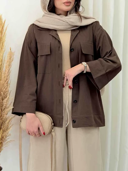 مانتو دو جیب پاکتی ماهرخ
