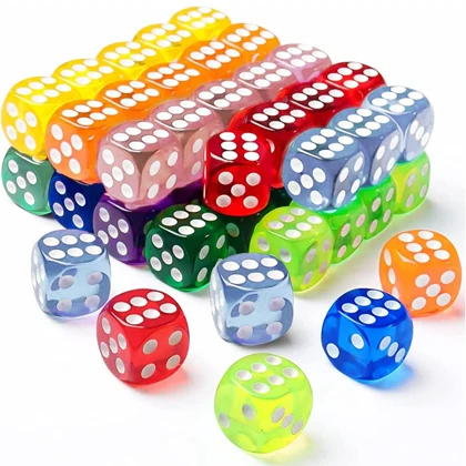 تاس شفاف اکریلیک بسته 45 عددی مدل Boxed