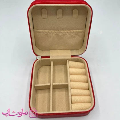 جعبه جواهرات مدل مسافرتی رنگ قرمز کد 135