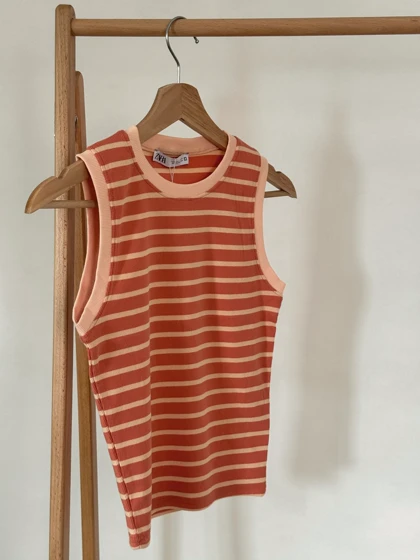 تاپ کبریتی راه راه زارا کد 103