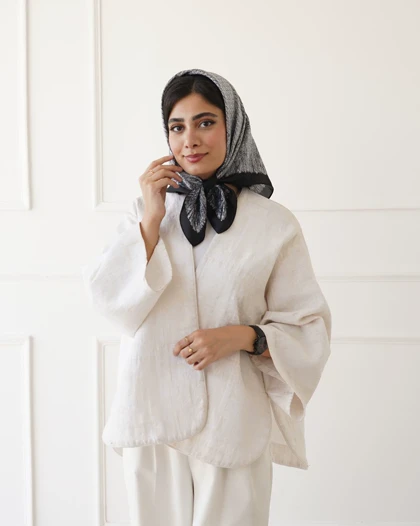 روسری طرحدار حنانه | هیبا