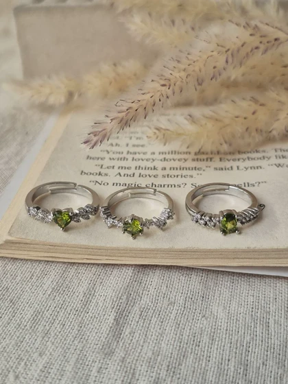 انگشتر جواهری فری سایز بیضی قلبی دایره