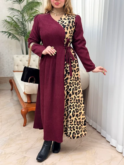 پیراهن کبریتی پلنگی 3429