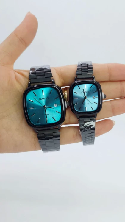 ساعت مچی ست مردانه و زنانه کاسیو اولدمانی Casio با موتور کوارتز و تاریخ دار