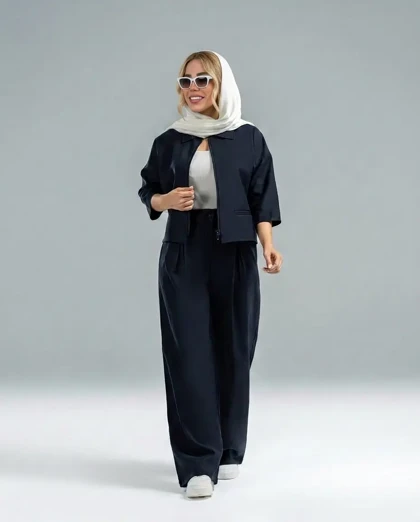 ست کت و شلوار سیلک زنانه مدل شفق