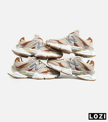 کفش کتانی مردانه و زنانه کرم قهوه ای NEW BALANCE 9060 مدل 7312