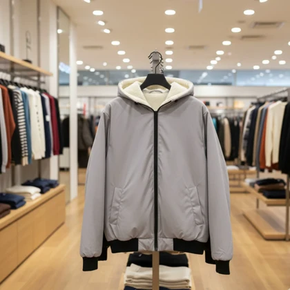 کاپشن ضدآب داخل خزتدی-طوسی ویژه