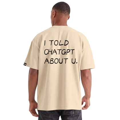 تیشرت اورسایز نخی مردانه زنانه 1991 مدل TS19130 i told chatgpt about you