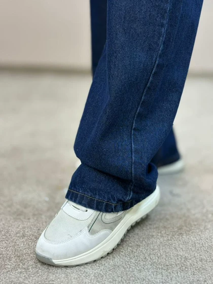 شلوار جین نیم بگ سورمه 3805 امسو