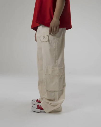 شلوار کارگو unisex / کرم / cotton
