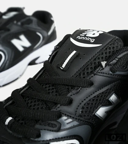 کفش کتانی زنانه و مردانه مشکی سفید NEW BALANCE 530 مدل 6626