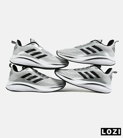 کفش کتانی مردانه و زنانه طوسی مشکی ADIDAS BONCE
