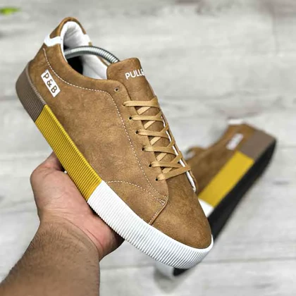 کفش اسپرت پول اند بیر pull&bear رنگ عسلی رویه حوله ای