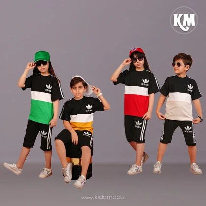 تیشرت شلوارک طرح آدیداس