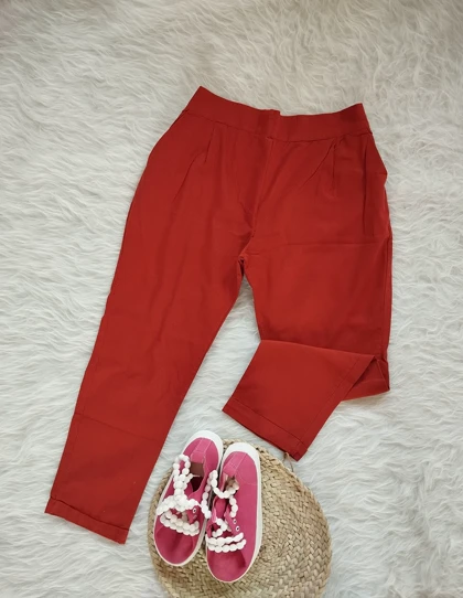 شلوار مام لینن دمپا پاکتی زنانه کد 403060