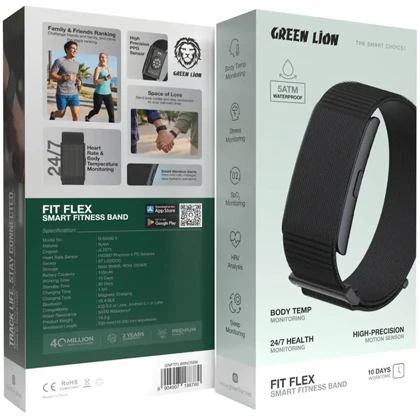 دستبند سلامتی گرین لاین Green Lion مدل G-BAND 5 ضدآب