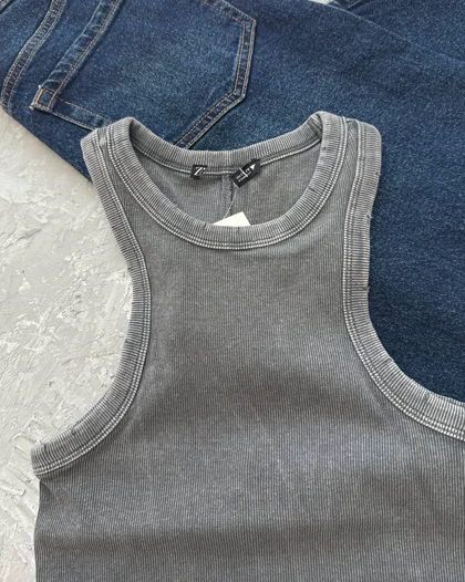 تاپ کبریتی طوسی برند ZARA