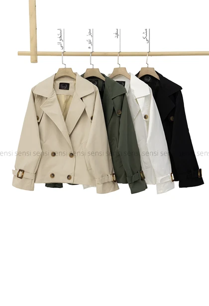 ترنچ کت آستر دار4دکمه کد1004697