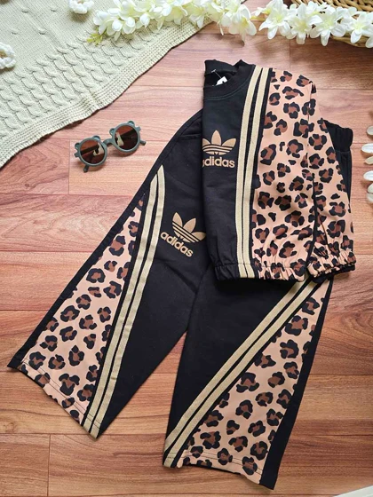 ست بلوز شلوار پلنگی دخترانه