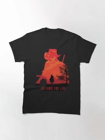تیشرت بازی Red Dead Redemption تیشرت رد دد ریدمپشن طرح Outlaws for life