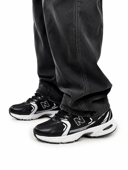 کتانی مردانه مدل نیوبالانس 530مشکی چاپ سفید New Balance