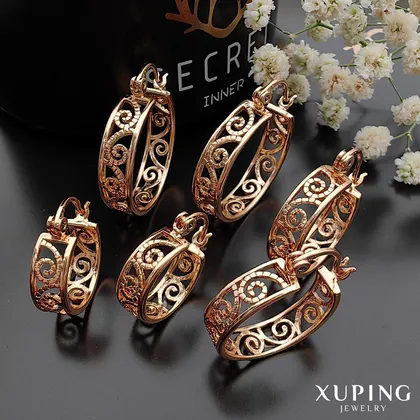 گوشواره حلقه طرح طلا ژوپینگ