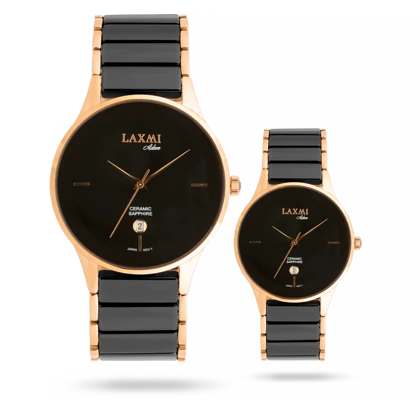 ساعت مچی ست لاکسمی بند استیل رزگلد کد Laxmi 85107/2