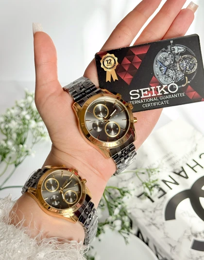 ست 2عددی ساعت برند سیکو SEIKO(vip) موتور ژاپن با کارت گارانتی ارسال رایگان