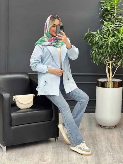 مانتو لینن سرشانه ژیله