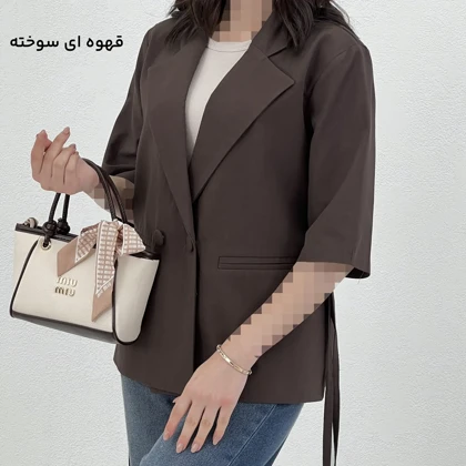 کت زنانه لینن آستین سه ربع | آی بولک