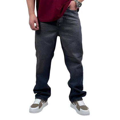 شلوار جین بگ مردانه مشکی کد 8