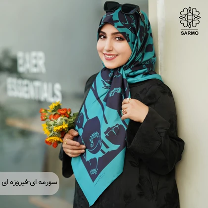 روسری ابریشم توییل گلباران