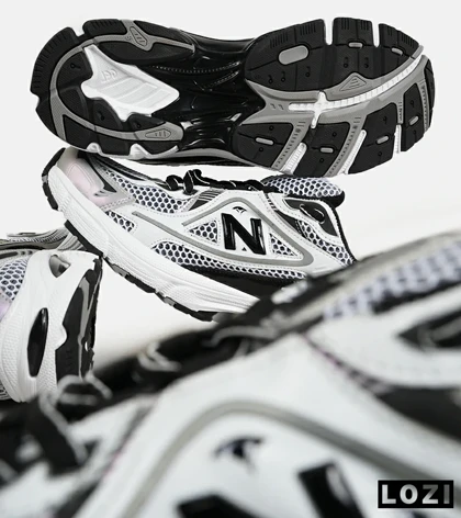 کفش کتانی مردانه و زنانه طوسی مشکی سفید NEW BALANCE 1064 V.2 مدل 6663