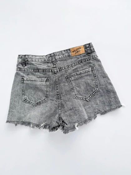 شورتک کوتاه جین پاچه ریش