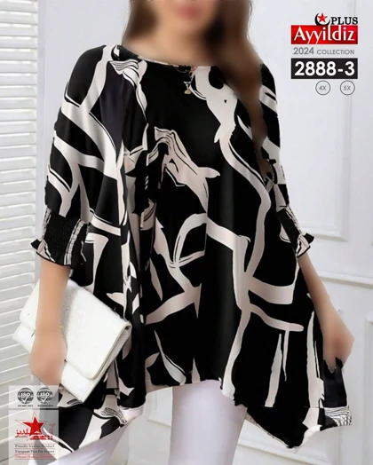 شومیز مجلسی زنانه سایز بزرگ کد 2888