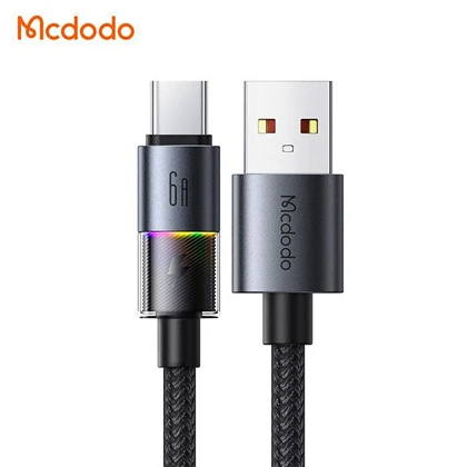 کابل فست‌شارژ USB به تایپ سی 100 وات 6 آمپر 1.2 متری مک دودو MCDODO CA-8180