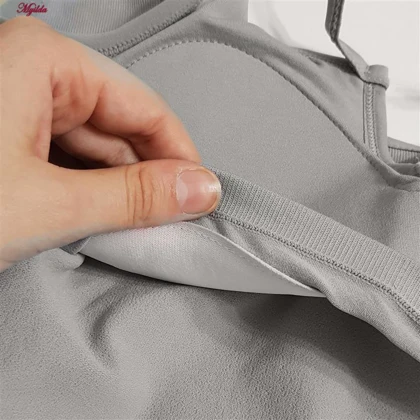 کراپ تاپ پددار زنانه مدل کبریتی خاکستری کد 4789