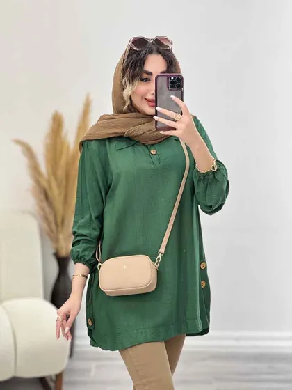 شومیز جلو بسته بغل سه دکمه