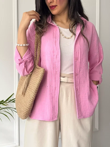 مانتو شومیزی پاستیلی میلانی