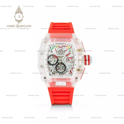 ساعت مچی ریچارد میل کورنوگراف قاب پلاستیکی قرمز Richard Mille